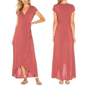 L* SPACE x REVOLVE Goa Wrap High Low Maxi Dress in Currant